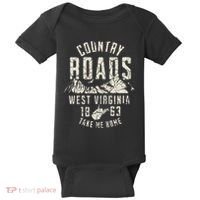 West Virginia Map Home Country Roads Baby Bodysuit thumb 0
