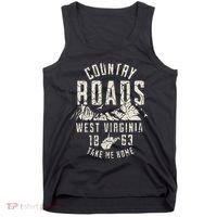 West Virginia Map Home Country Roads Tank Top thumb 0