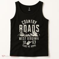 West Virginia Map Home Country Roads Tank Top thumb 2
