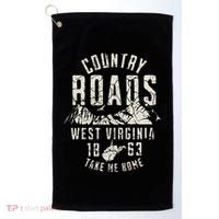 West Virginia Map Home Country Roads Golf Towel thumb 0