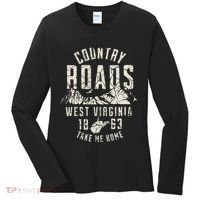 West Virginia Map Home Country Roads Women's Long Sleeve Shirt thumb 0