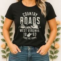 West Virginia Map Home Country Roads Women's T-Shirt thumb 2