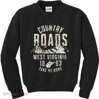 West Virginia Map Home Country Roads Kids Sweatshirt thumb 0