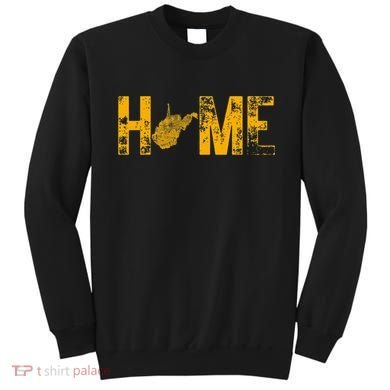West Virginia Map Home WV Vintage Sweatshirt
