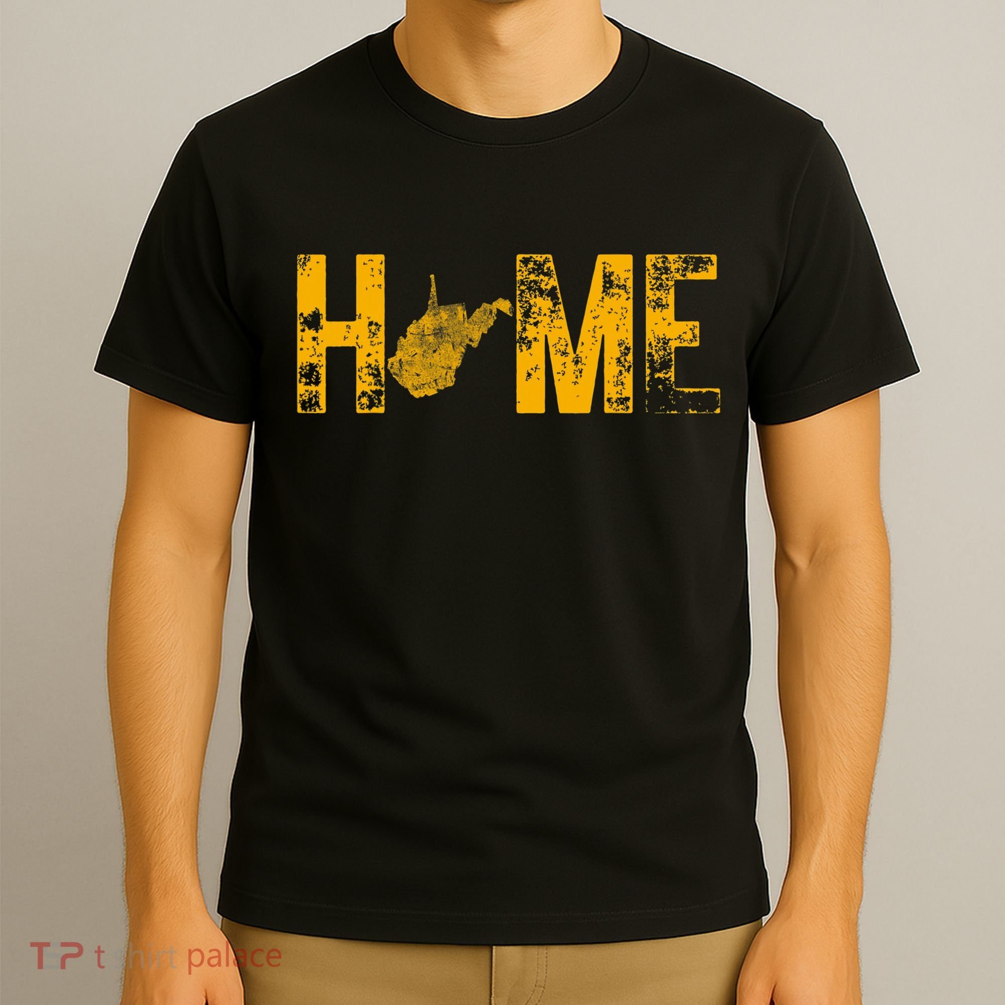 West Virginia Map Home WV Vintage T-Shirt
