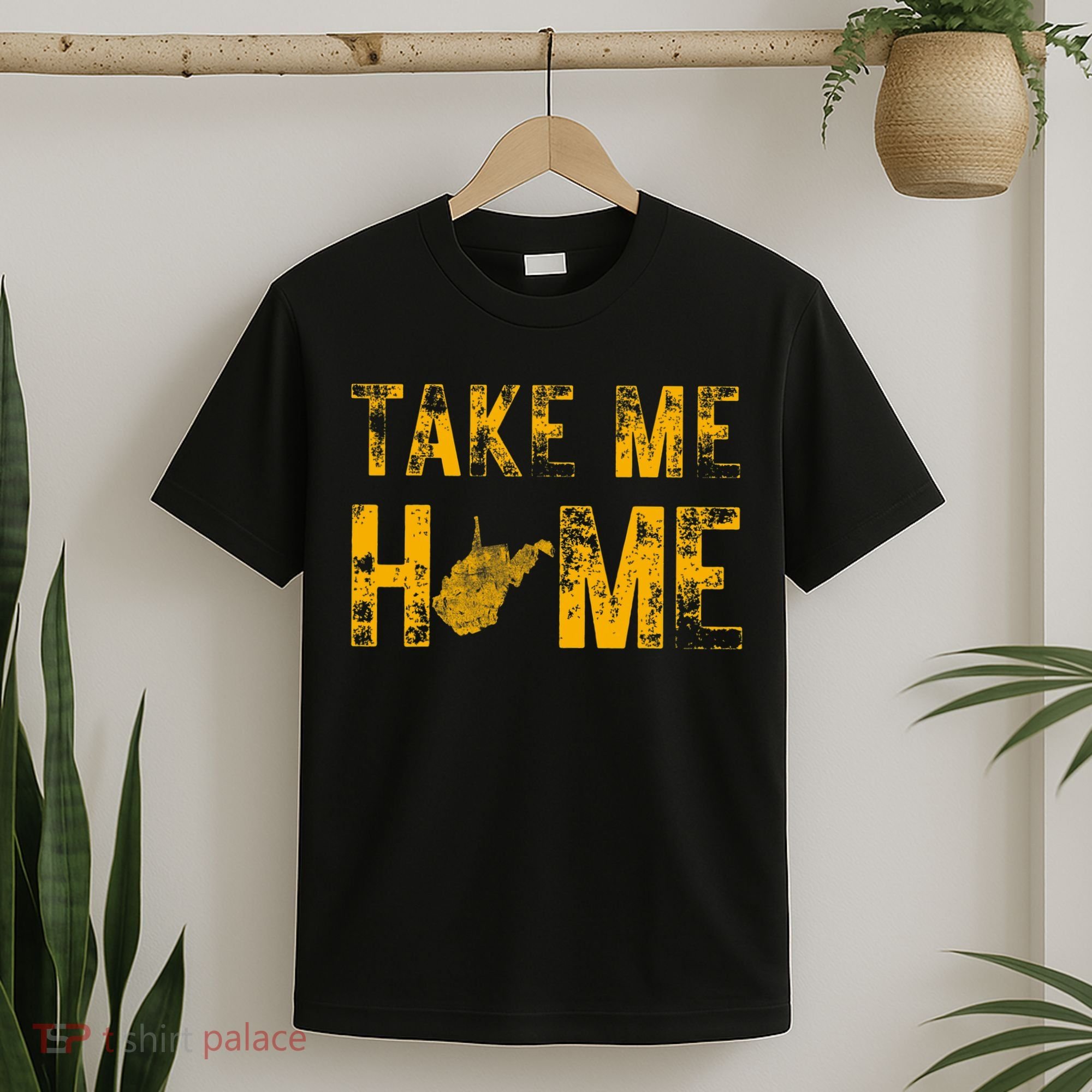 West Virginia Map Home WV Vintage T-Shirt