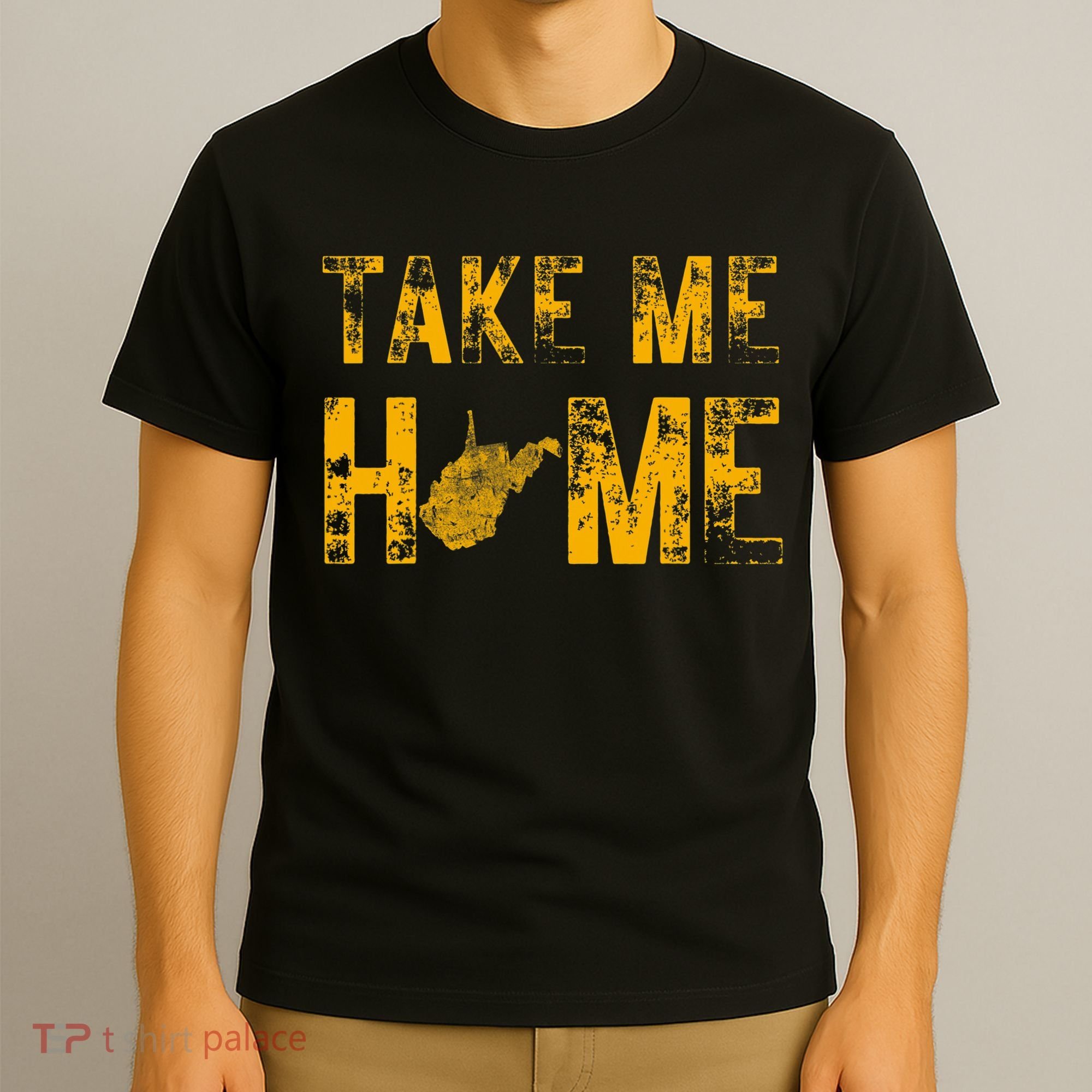 West Virginia Map Home WV Vintage T-Shirt