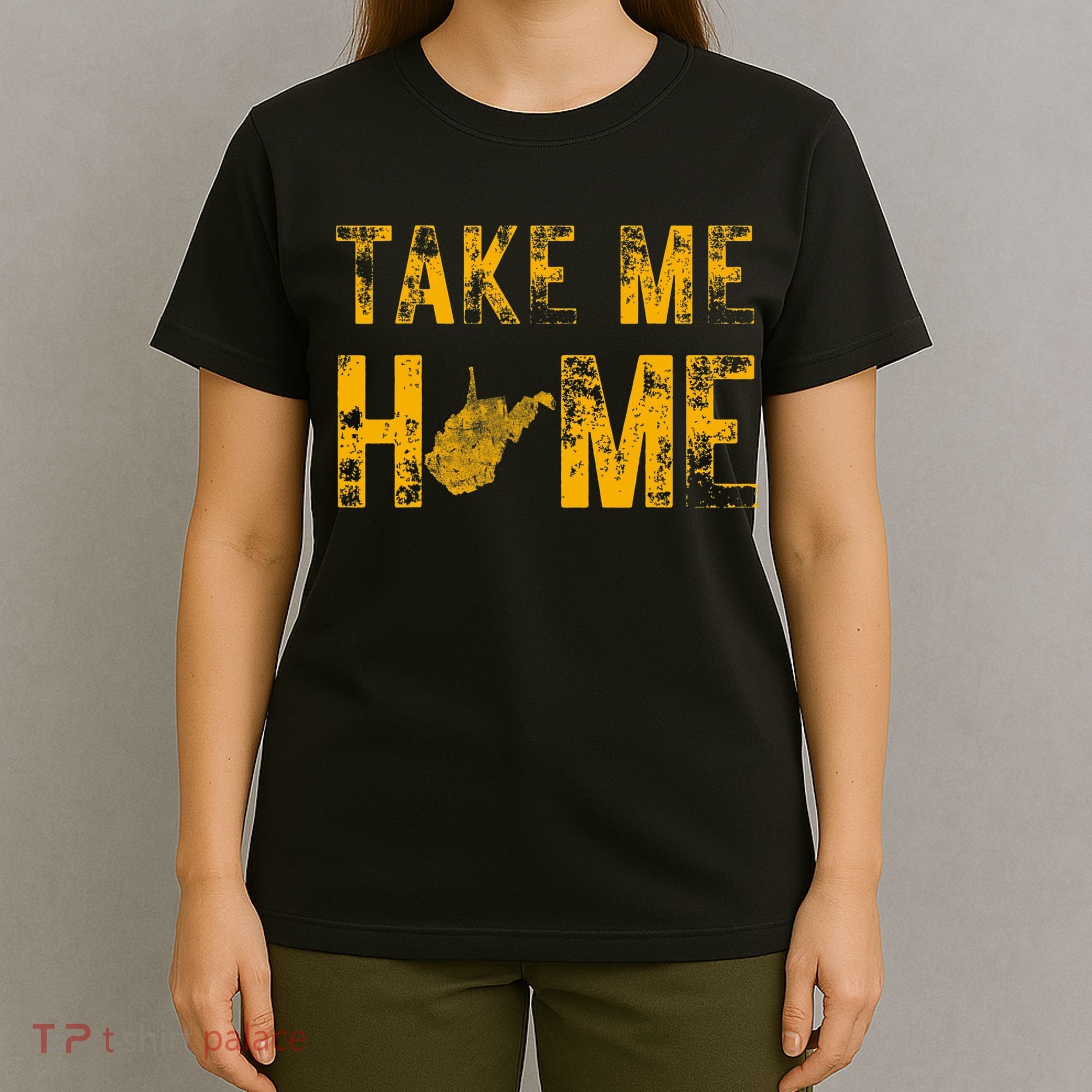 West Virginia Map Home WV Vintage T-Shirt