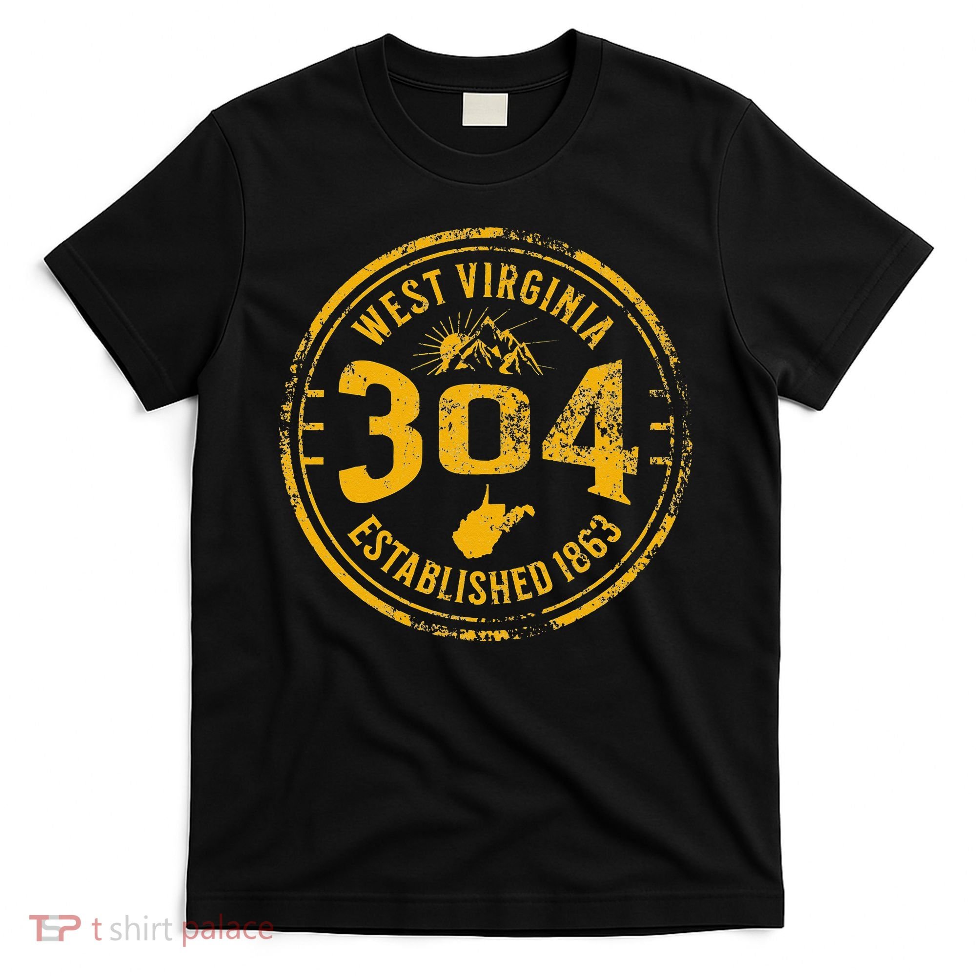 West Virginia Map 304 Home Vintage T-Shirt