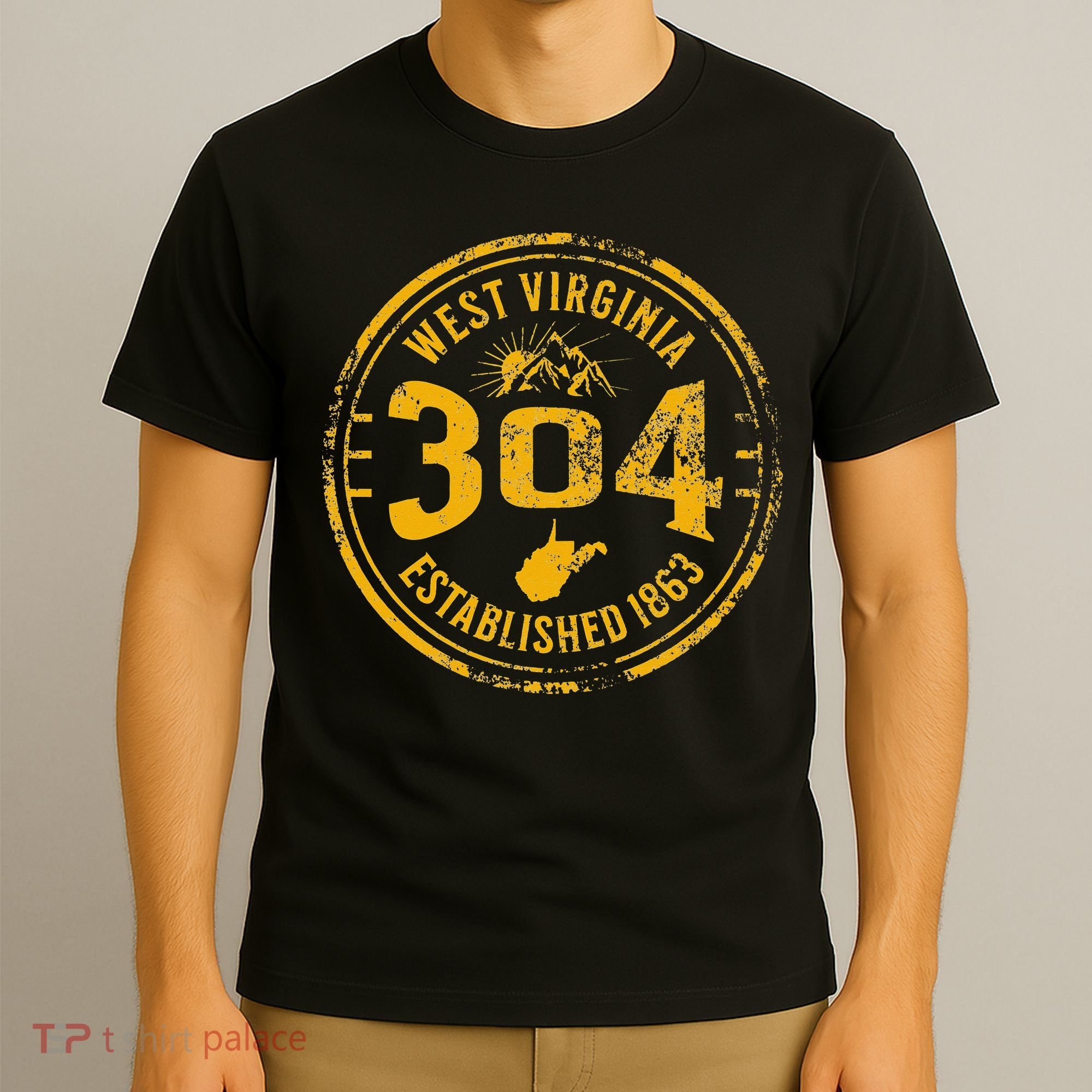 West Virginia Map 304 Home Vintage T-Shirt