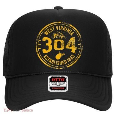 West Virginia Map 304 Home Vintage Hat