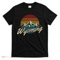 Wyoming Vintage Mountains Bison American Buffalo Gift T-Shirt thumb 0