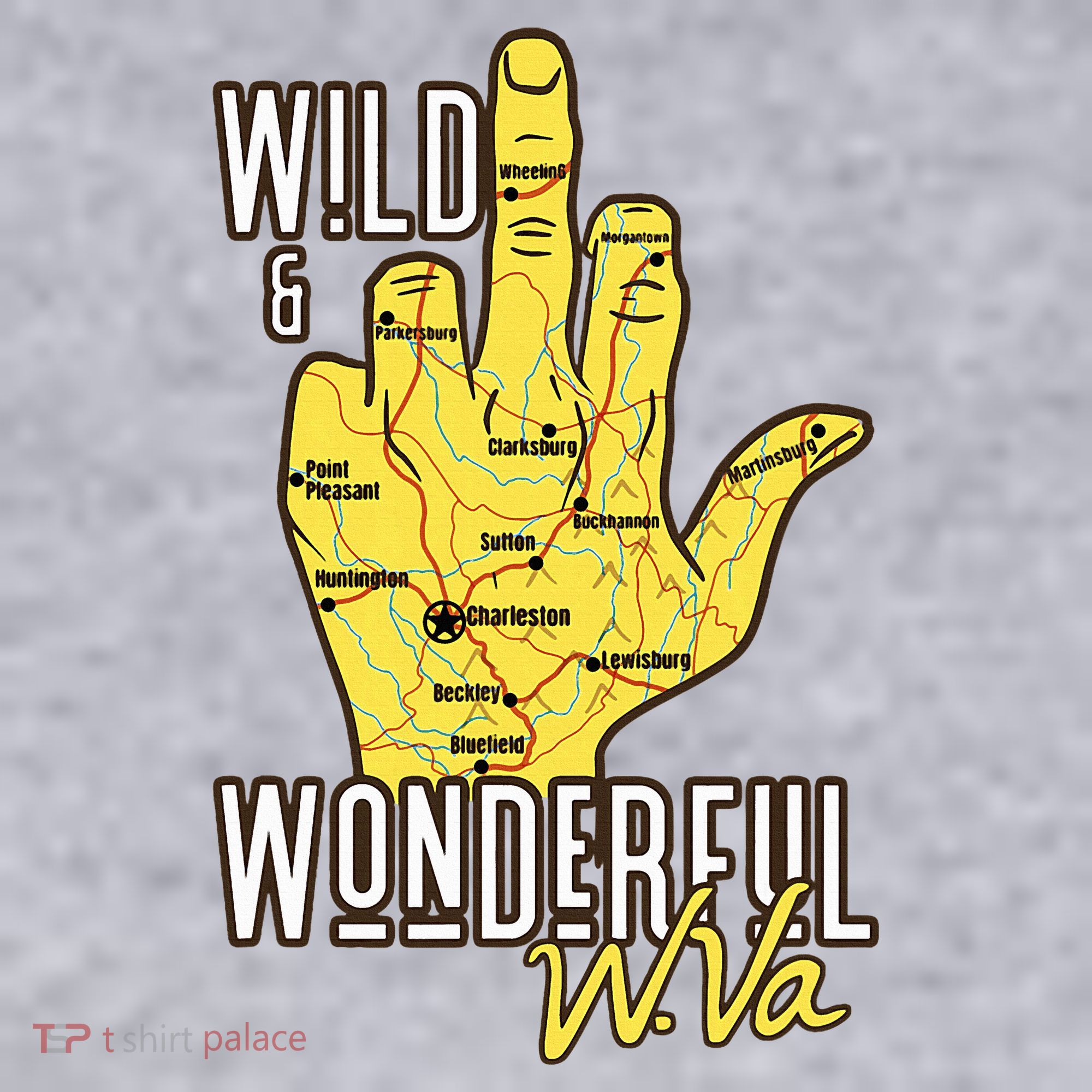 West Virginia Map Wv Middle Finger Funny Wv Souvenir Graphic Women's Sweatshirt