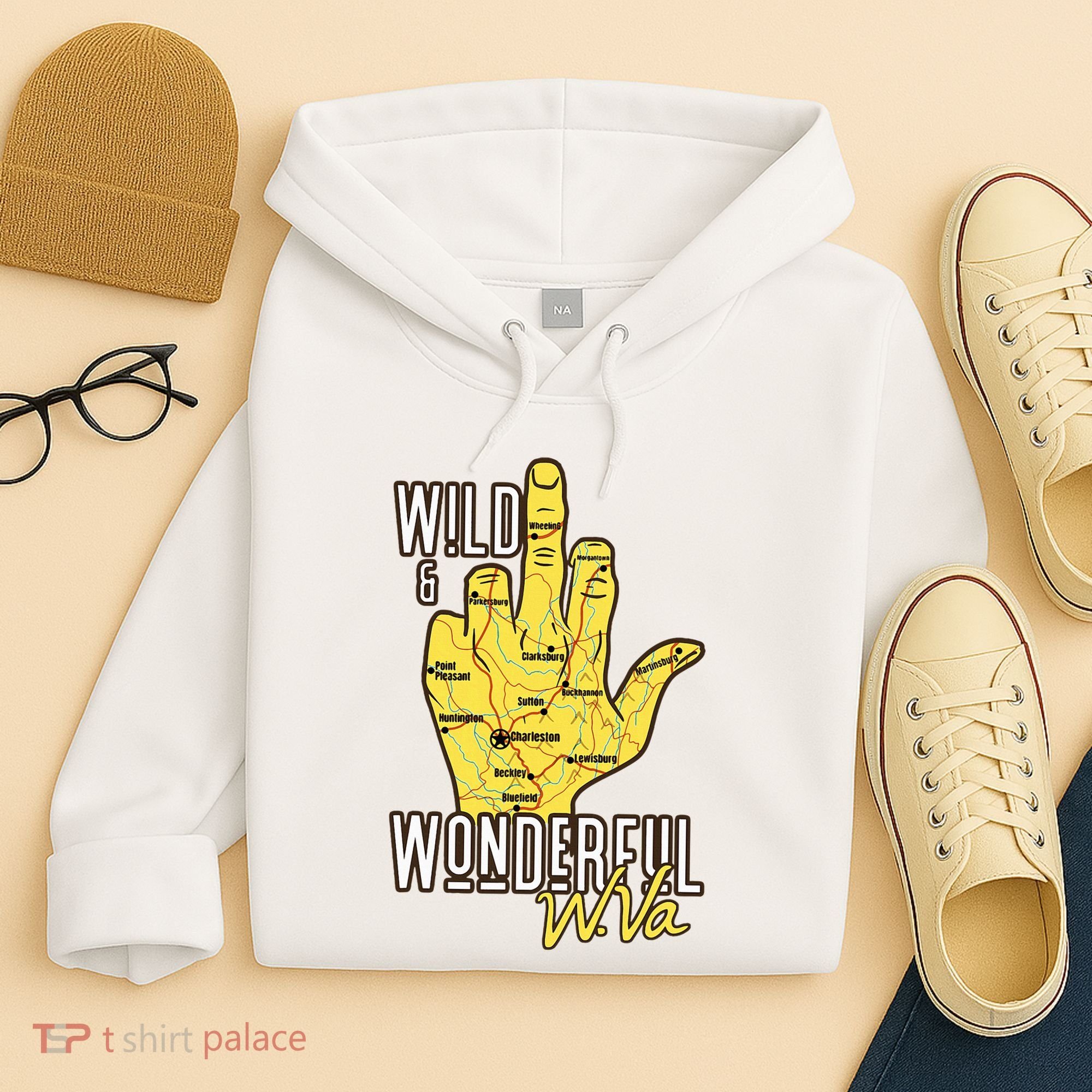 West Virginia Map Wv Middle Finger Funny Wv Souvenir Graphic Hoodie