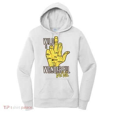 West Virginia Map Wv Middle Finger Funny Wv Souvenir Graphic Women's Hoodie