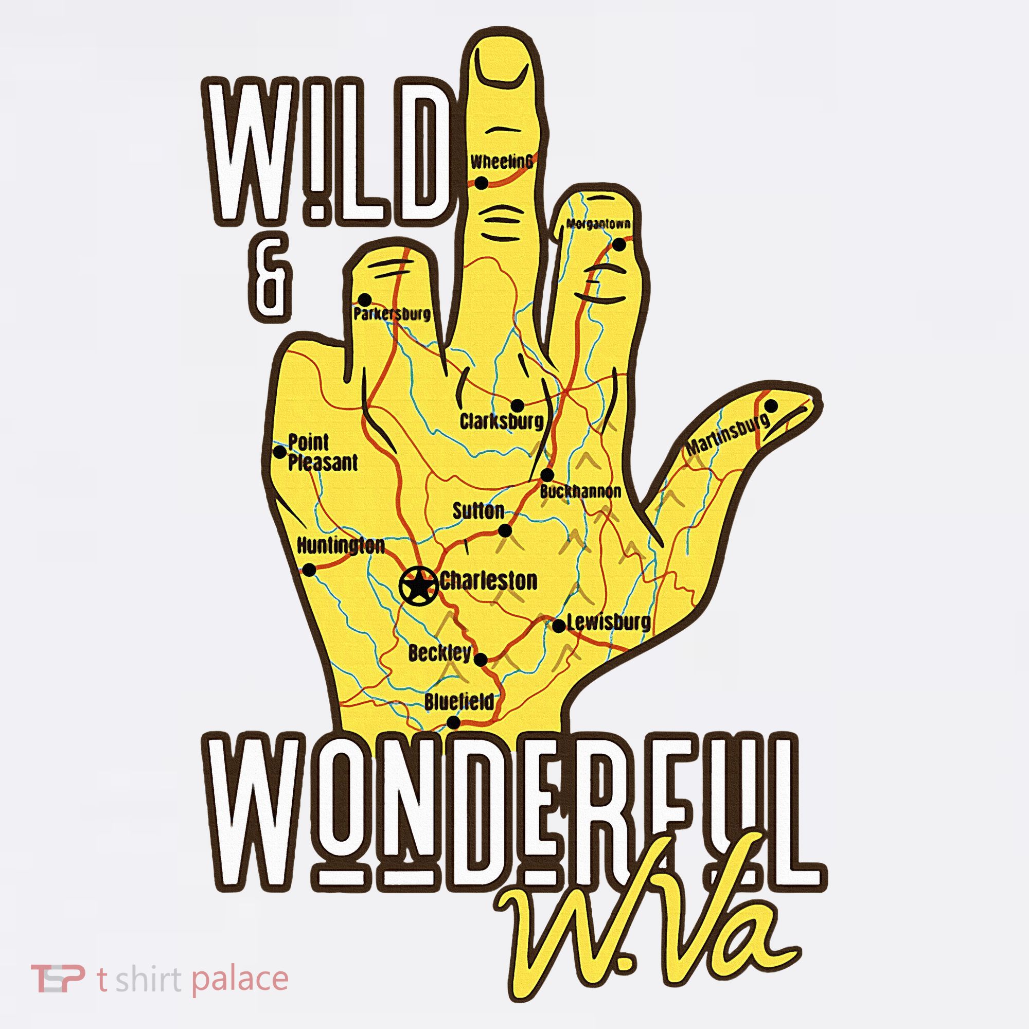 West Virginia Map Wv Middle Finger Funny Wv Souvenir Graphic Women's Hoodie