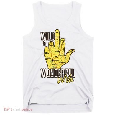 West Virginia Map Wv Middle Finger Funny Wv Souvenir Graphic Tank Top