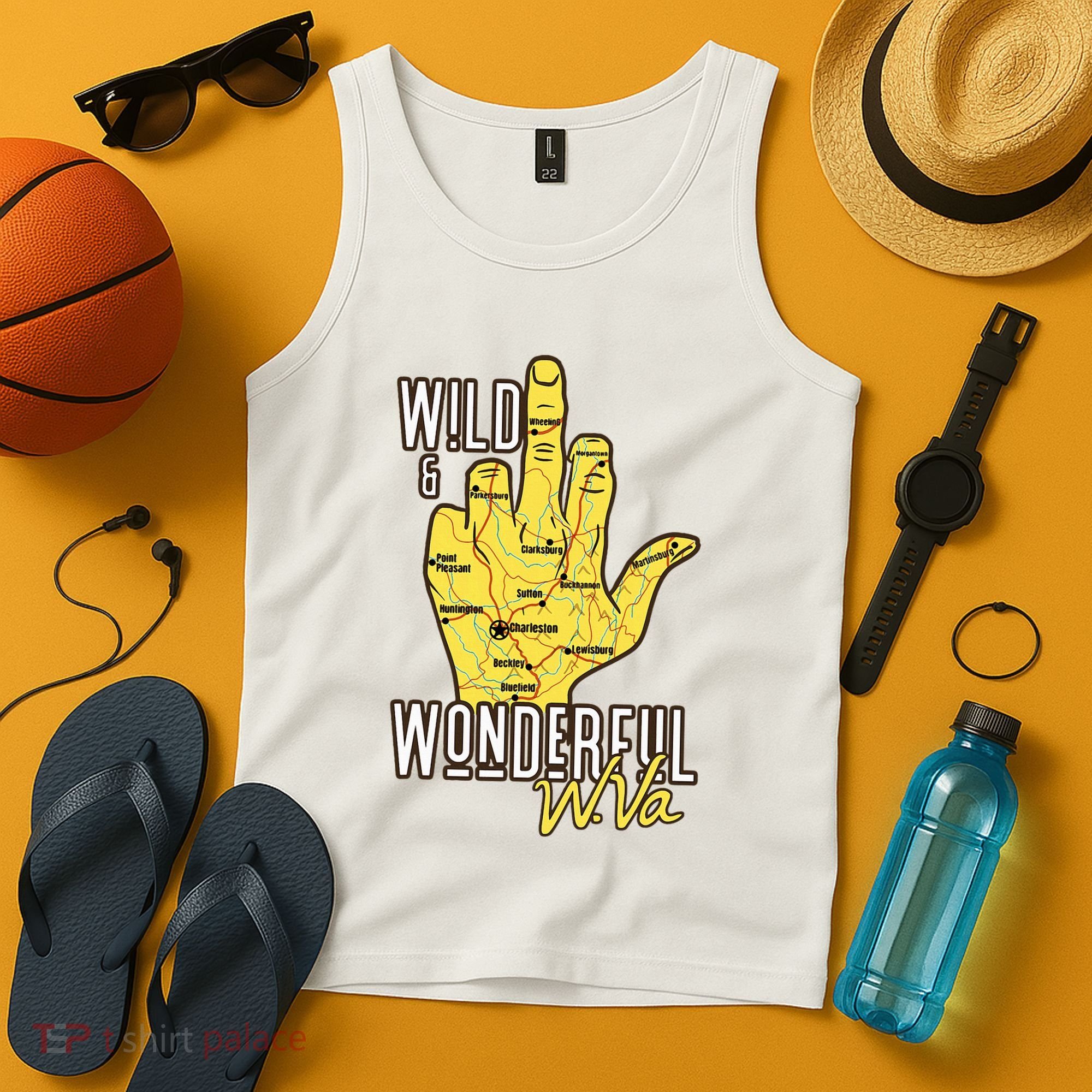 West Virginia Map Wv Middle Finger Funny Wv Souvenir Graphic Tank Top