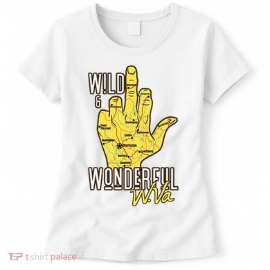 West Virginia Map Wv Middle Finger Funny Wv Souvenir Graphic Women's T-Shirt