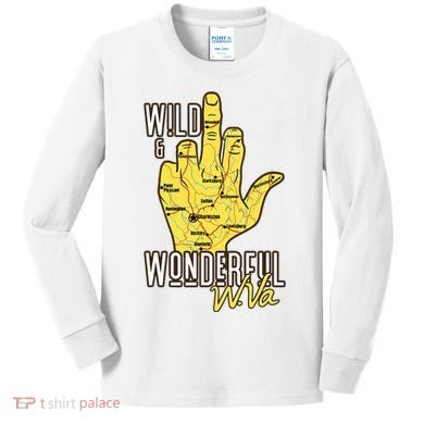 West Virginia Map Wv Middle Finger Funny Wv Souvenir Graphic Kids Long Sleeve Shirt