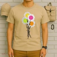 Womens Valentine's Mother's Day Pickleball Flower Bouquet Pretty T-Shirt thumb 6