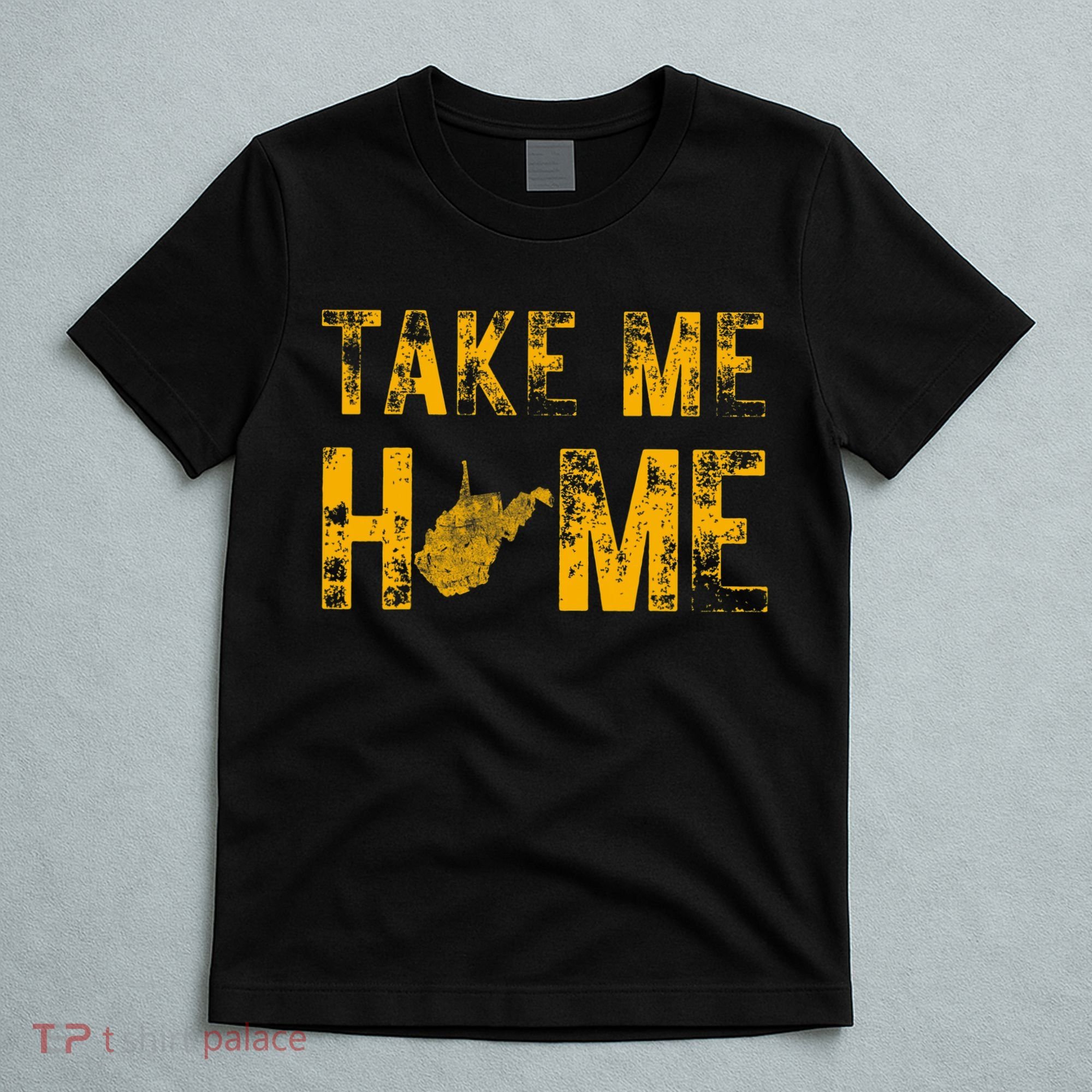 West Virginia Map Home WV Vintage T-Shirt