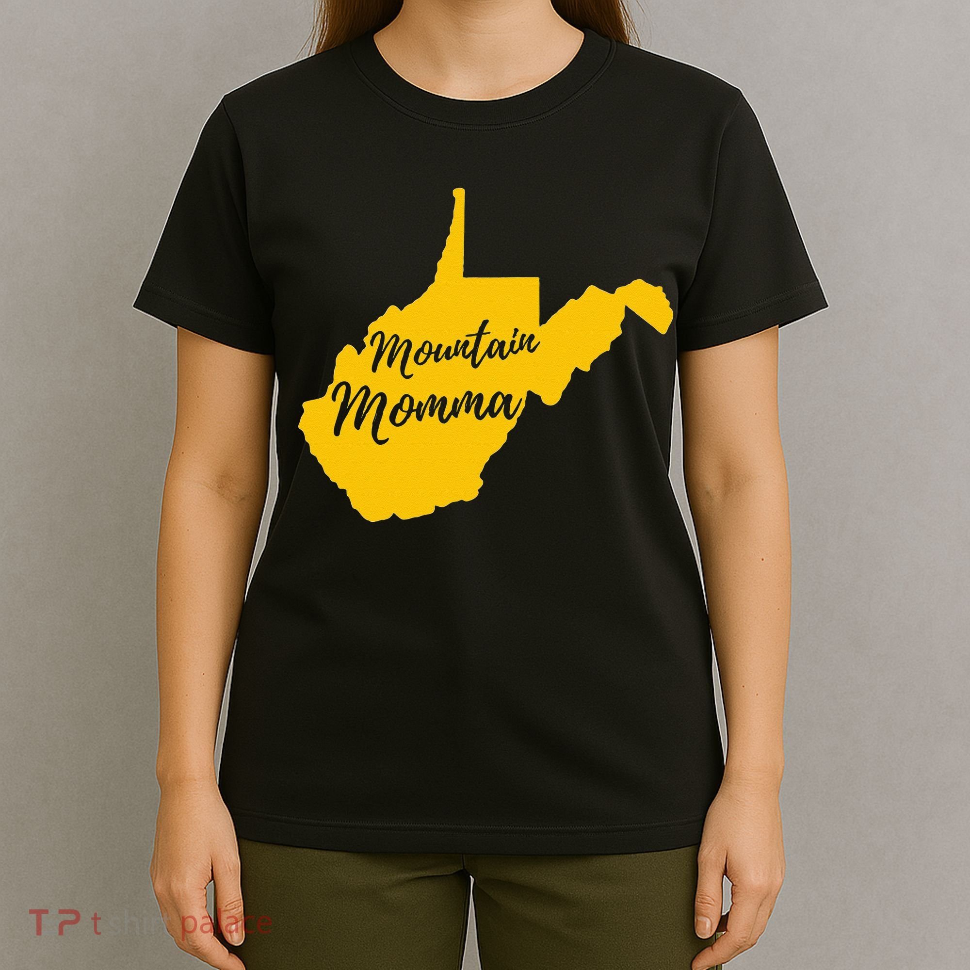 West Virginia Mountain Momma State Map Home T-Shirt