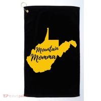 West Virginia Mountain Momma State Map Home Golf Towel thumb 0