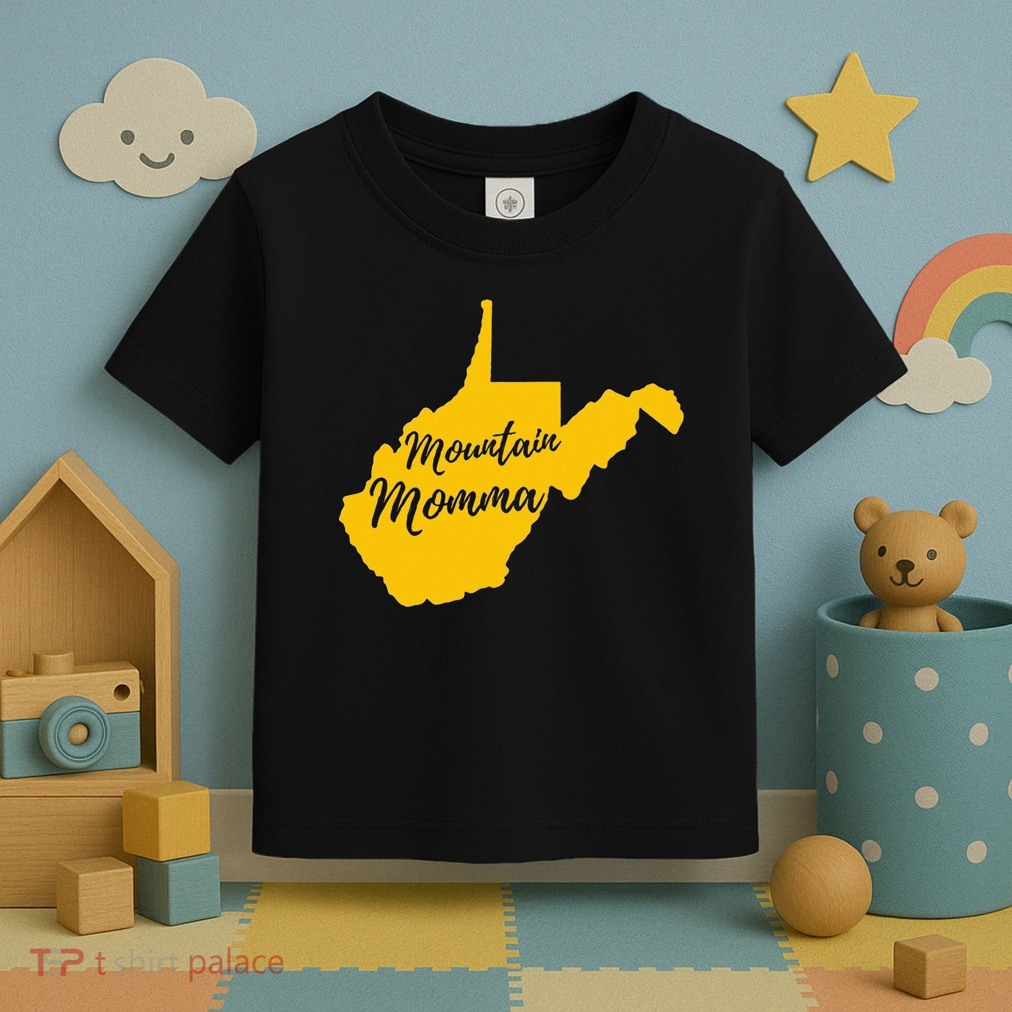 West Virginia Mountain Momma State Map Home Toddler T-Shirt