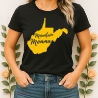 West Virginia Mountain Momma State Map Home Women's T-Shirt thumb 2