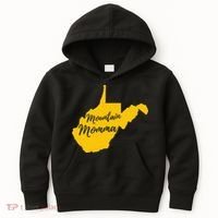 West Virginia Mountain Momma State Map Home Kids Hoodie thumb 0