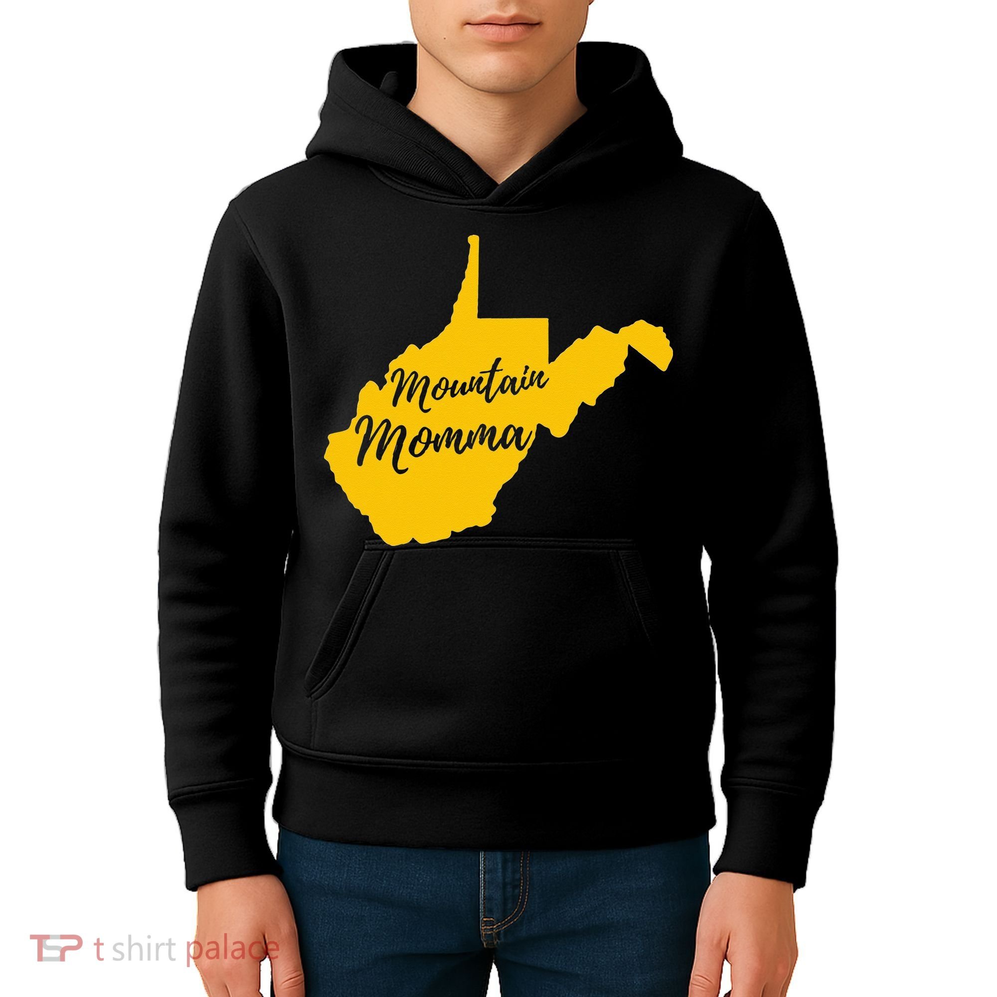 West Virginia Mountain Momma State Map Home Kids Hoodie