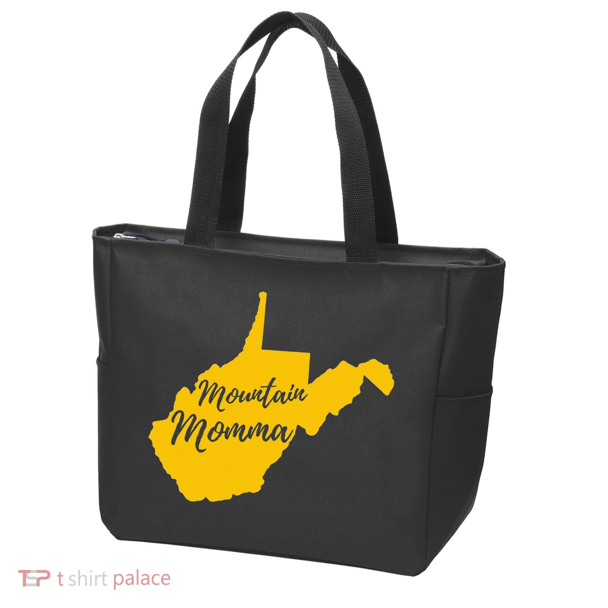 West Virginia Mountain Momma State Map Home Tote Bag