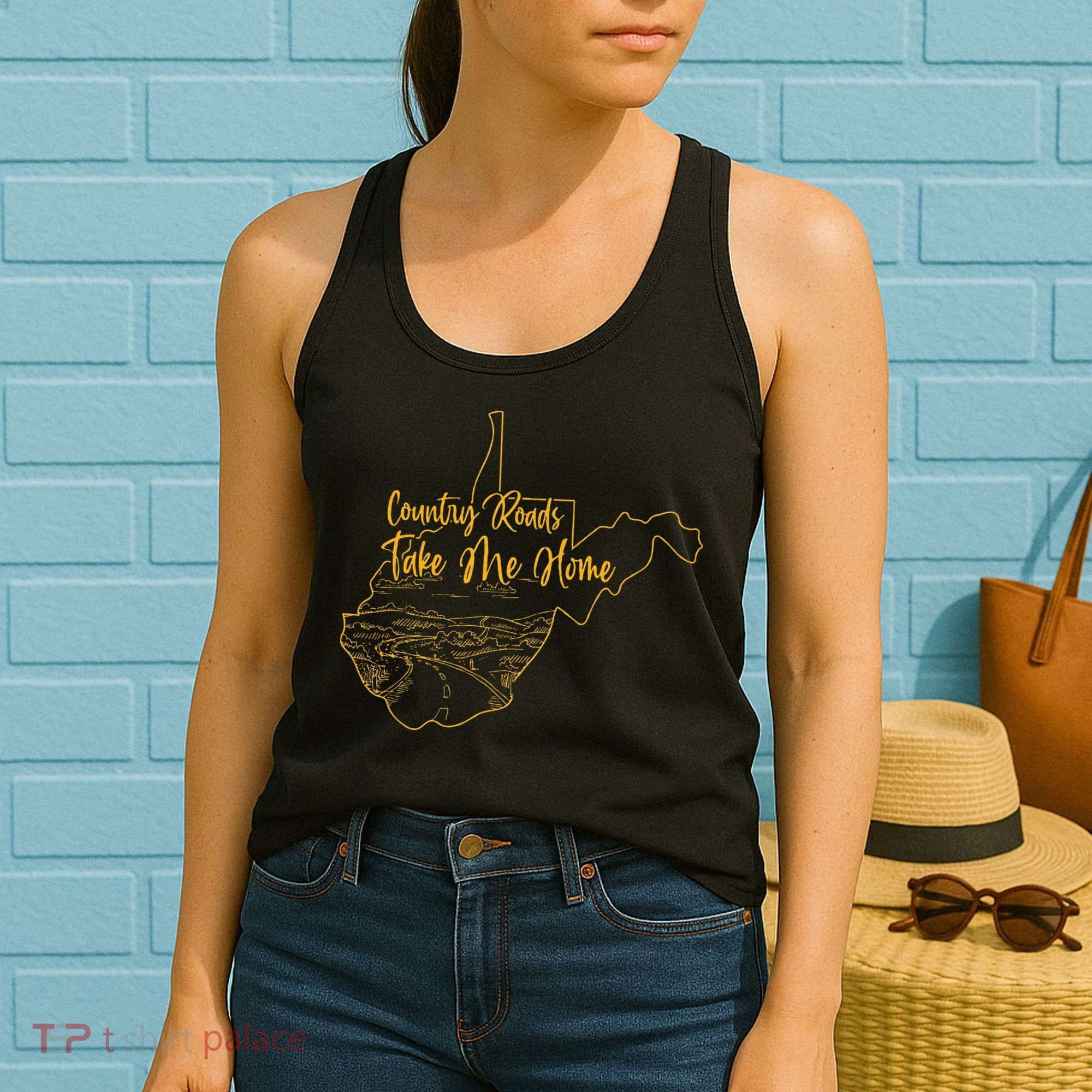 West Virginia Pride Wv Home Country Roads Footprint Women's Tank Top