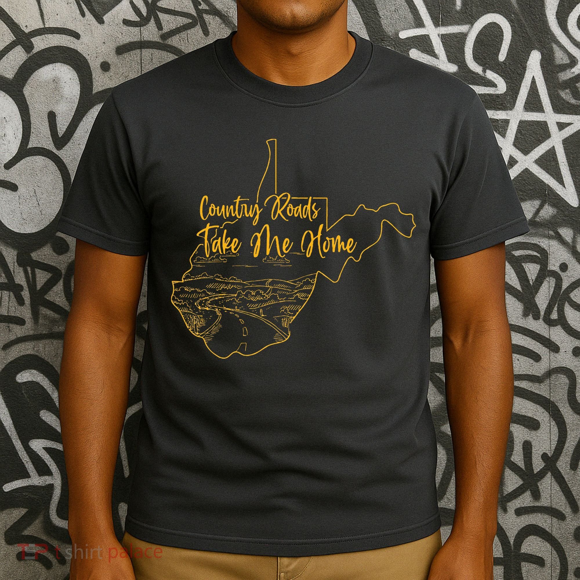 West Virginia Pride Wv Home Country Roads Footprint T-Shirt