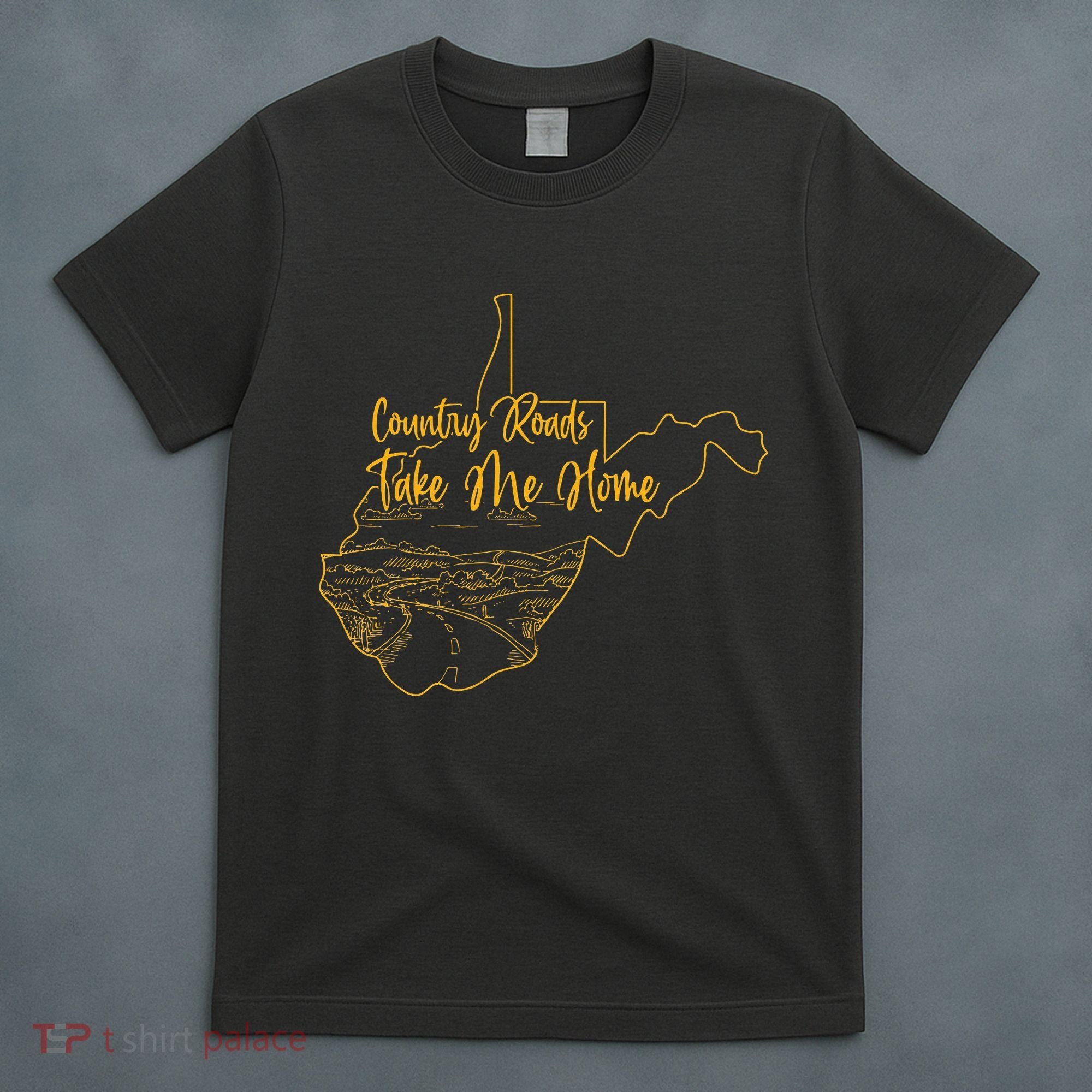 West Virginia Pride Wv Home Country Roads Footprint T-Shirt