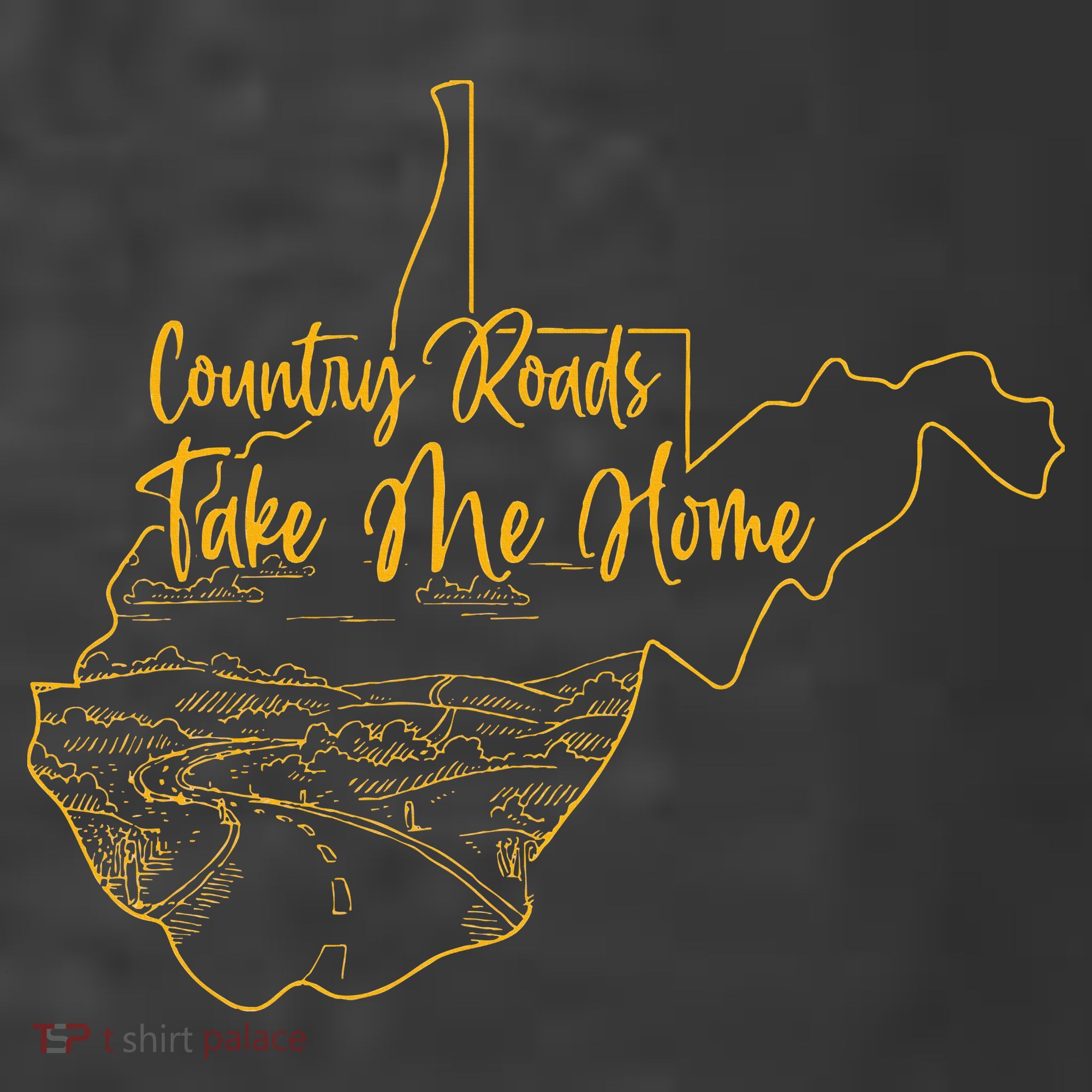 West Virginia Pride Wv Home Country Roads Footprint T-Shirt