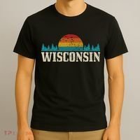 Wisconsin Vintage Pride Nature Outdoor Hiking Camping T-Shirt thumb 3