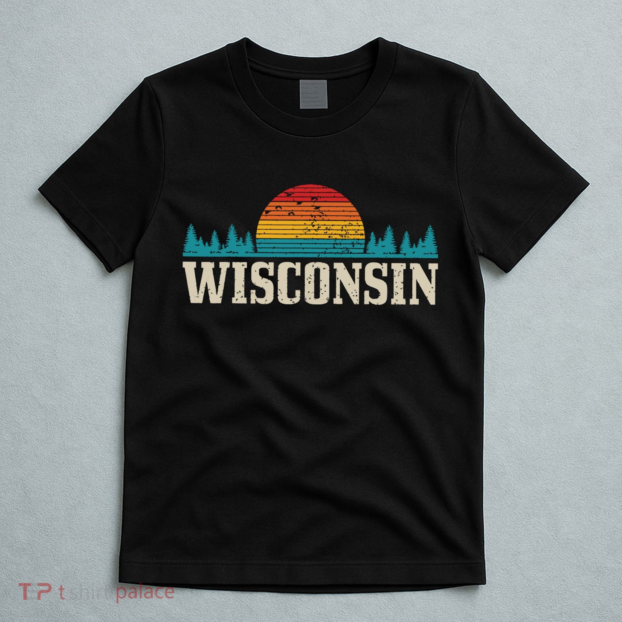 Wisconsin Vintage Pride Nature Outdoor Hiking Camping T-Shirt