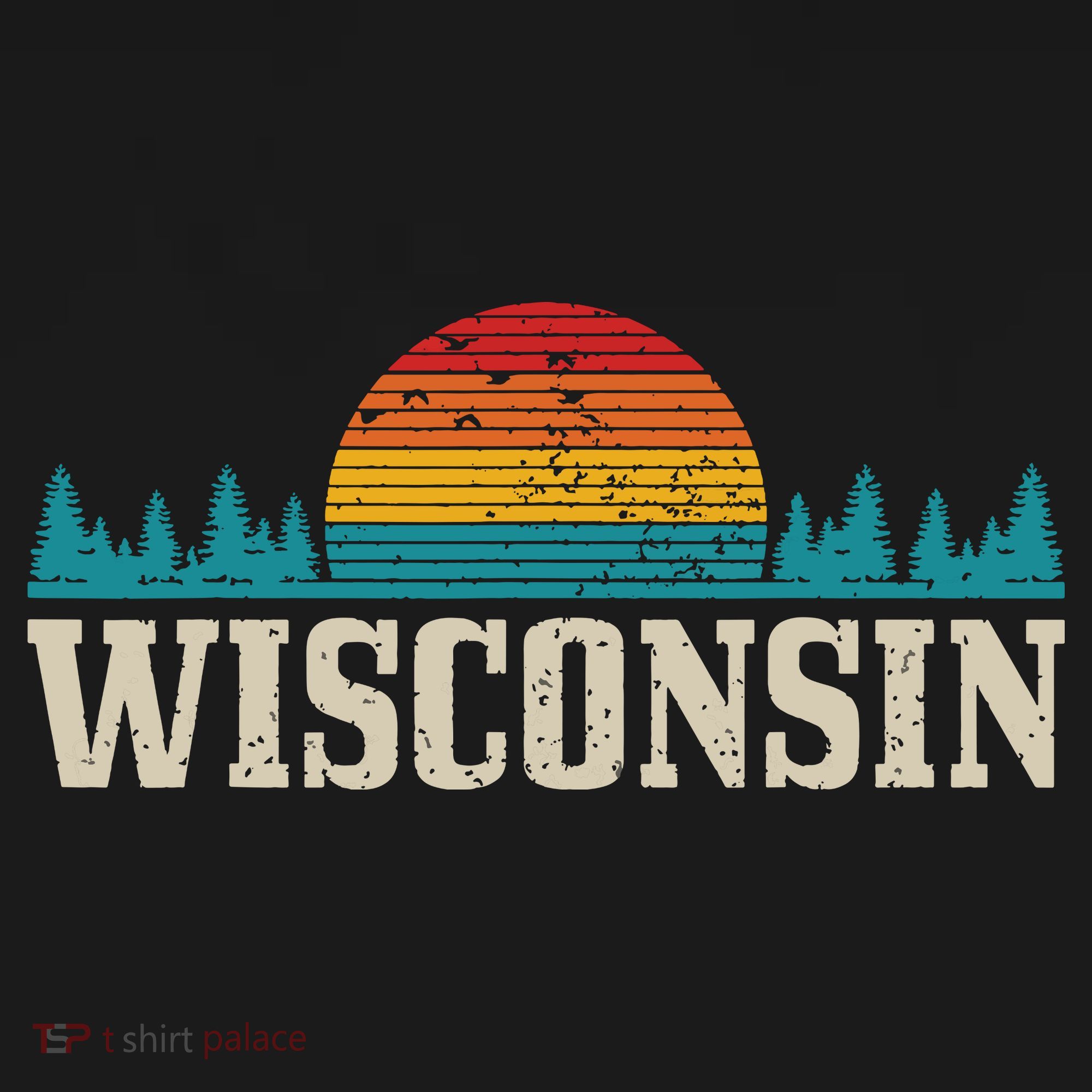 Wisconsin Vintage Pride Nature Outdoor Hiking Camping T-Shirt