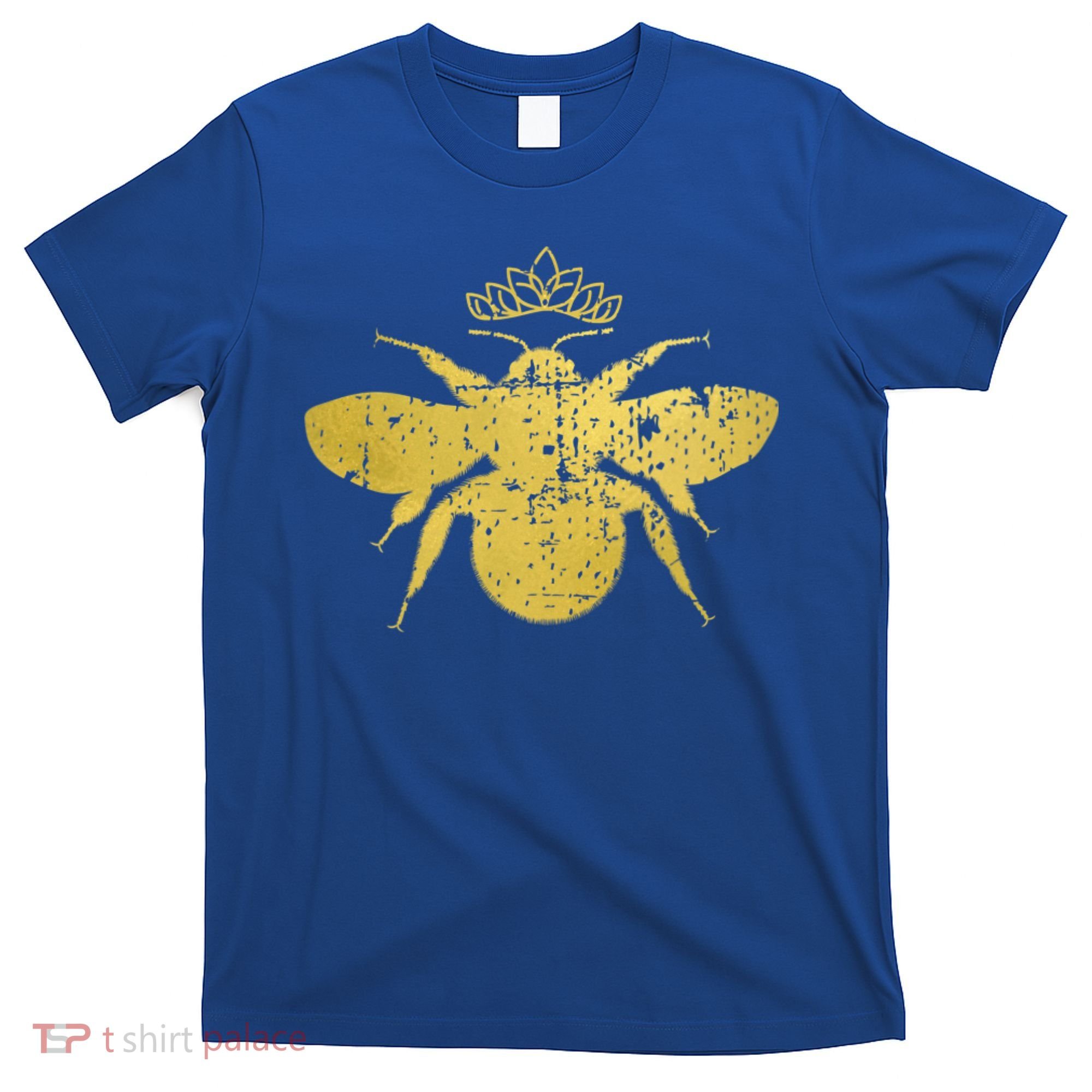 Womens Vintage Queen Bee Funny, Cute Bumblebee With Crown T-Shirt