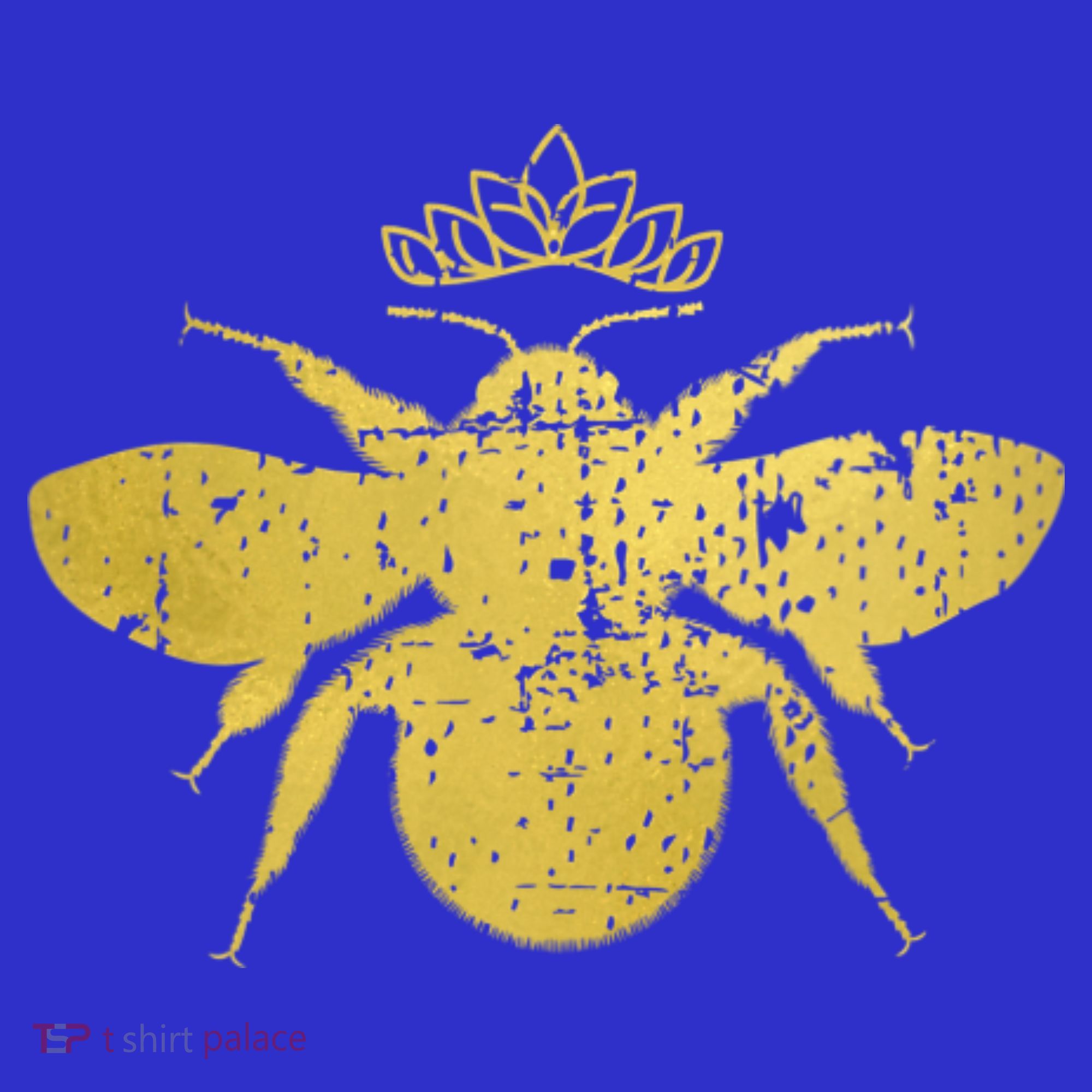 Womens Vintage Queen Bee Funny, Cute Bumblebee With Crown T-Shirt