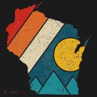 Wisconsin Vintage State Map Mountains Hiking Pride Gift T-Shirt thumb 7
