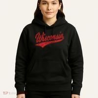Wisconsin Varsity Script Classic Sports Jersey State Flag Hoodie thumb 5