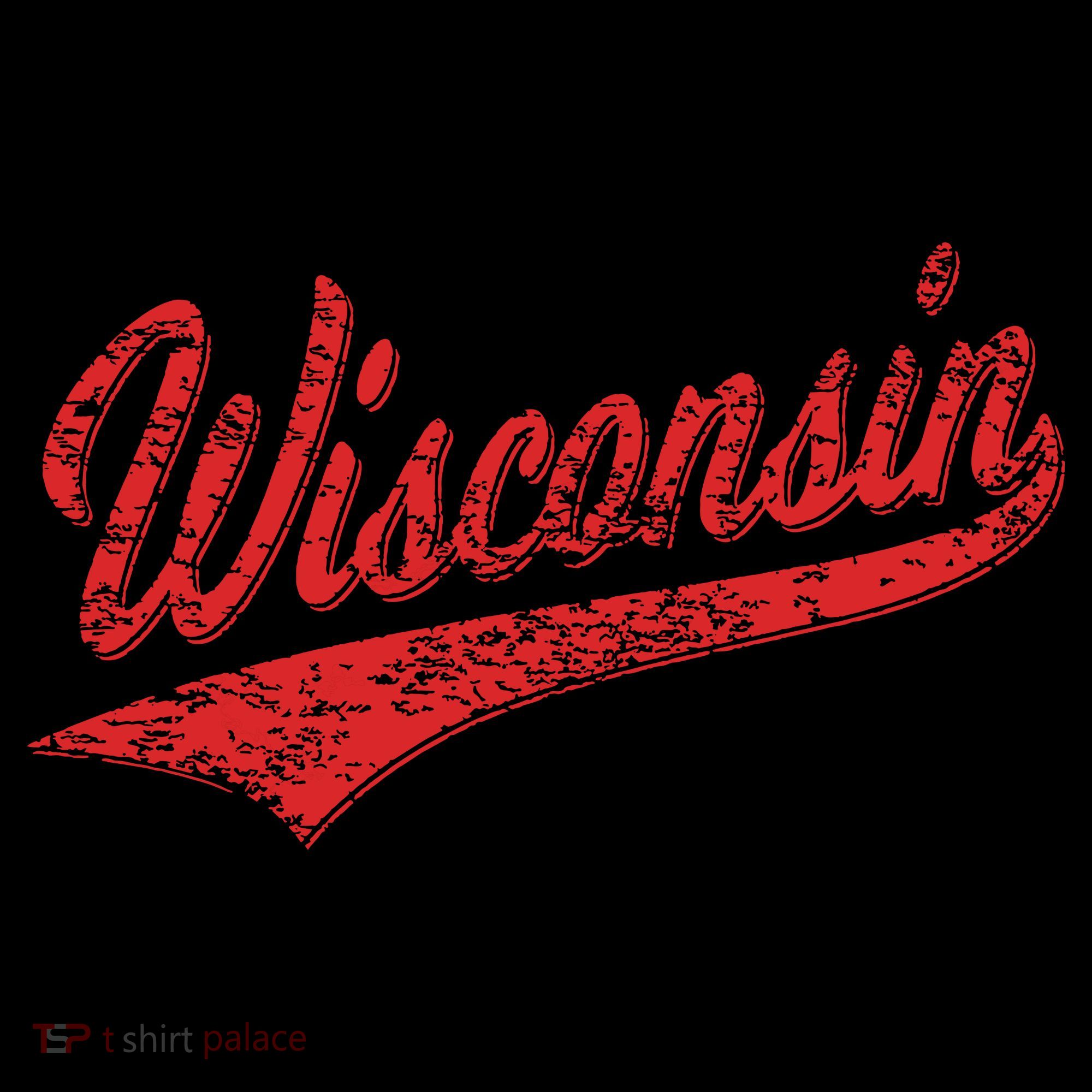 Wisconsin Varsity Script Classic Sports Jersey State Flag Women's Tank Top