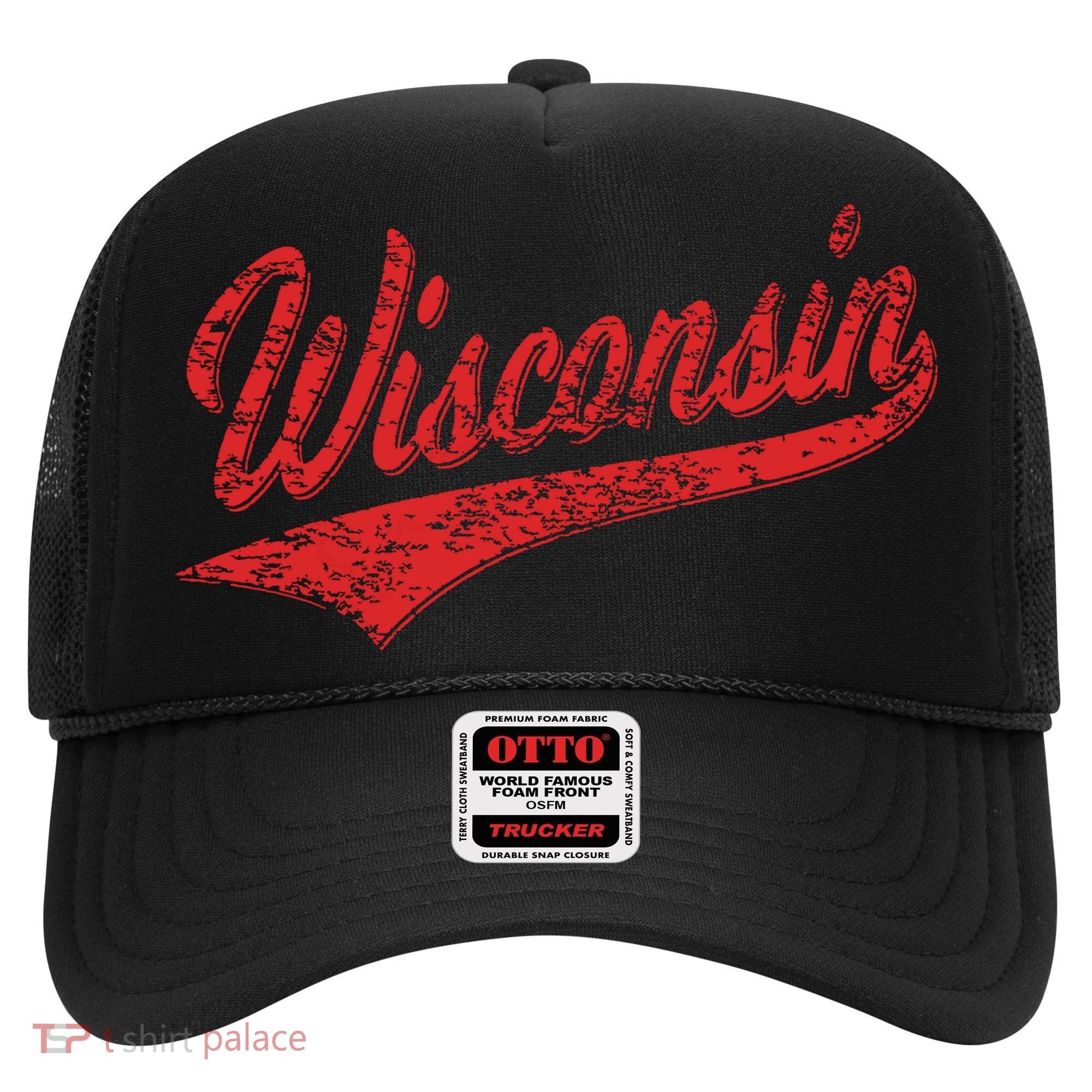 Wisconsin Varsity Script Classic Sports Jersey State Flag Hat