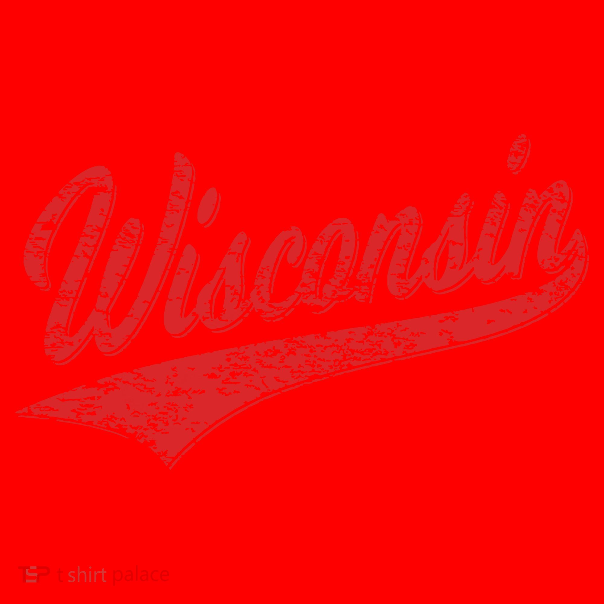 Wisconsin Varsity Script Classic Sports Jersey State Flag Santa Hat