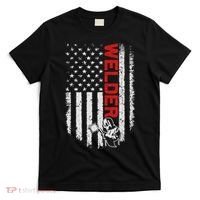 Welder Vintage USA American Flag Welding Funny Welder Lover T-Shirt thumb 0