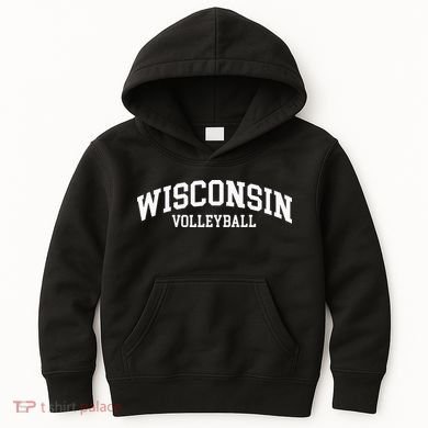 Wisconsin Volleyball Kids Hoodie
