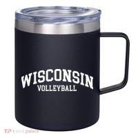 Wisconsin Volleyball 12oz Stainless Steel Coffee Mug thumb 0